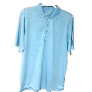 Mariner Sands Golf‎ Shirt Men's L 48 Chest Blue Striped F&G Tech